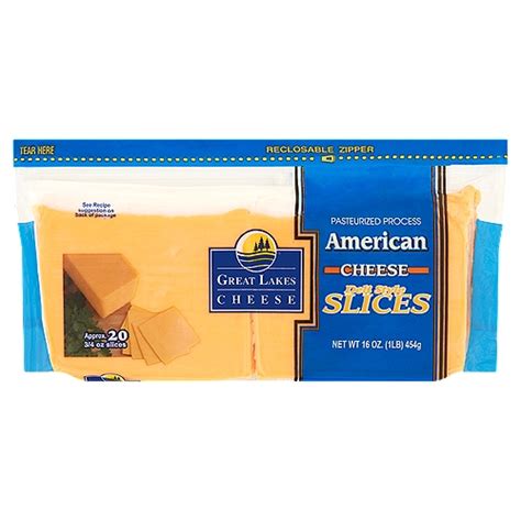 Great Lakes Cheese Deli Style Slices American Cheese 16 Oz