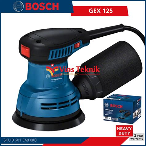 Jual Mesin Amplas Kayu Bulat Listrik BOSCH GEX 125 Orbital Sander 250