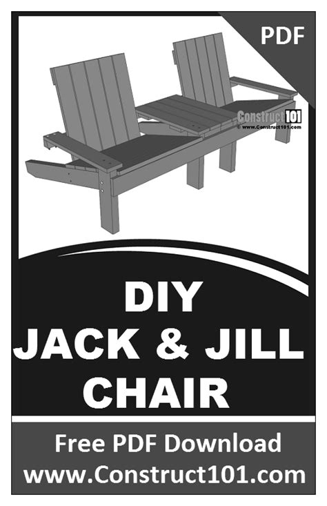 Jack And Jill Chair Plans Free Step By Step Downloadable Plans Construct101 Diy Furniture