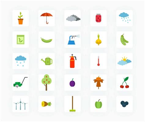 Agriculture Flat Vector Icons S11262102 – Infografolio