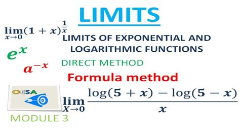 Limits Of Logarithmic And Exponential Functions Th Mathematics In