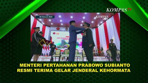 Selain Prabowo Ini Tokoh Penerima Gelar Jenderal Kehormatan