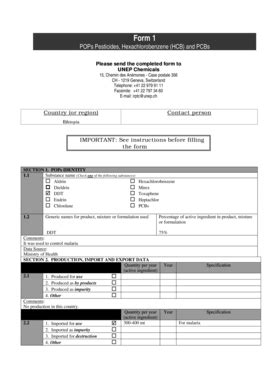 Fillable Online Chem Unep Form Pops Pesticides Hexachlorobenzene