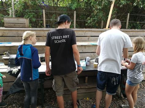 Stencil Workshop Auf Dem MS ARTVILLE 2019 STREET ART SCHOOL