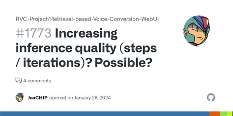 Increasing Inference Quality Steps Iterations Possible Issue