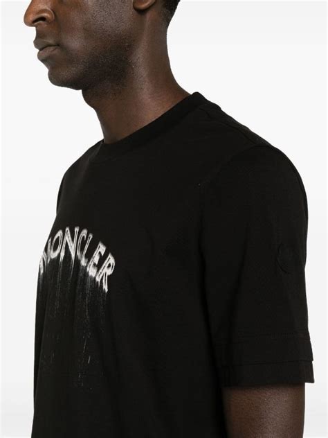 Moncler Drip Logo Cotton T Shirt
