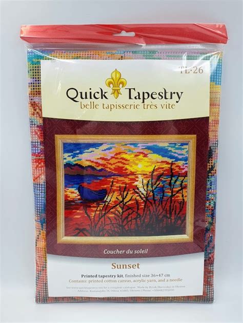 Diy Needlepoint Kit Cross Stitch Kit Sunset Etsy