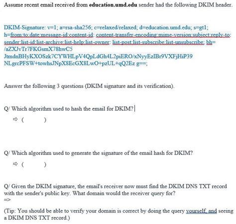 Solved Assume Recent Email Received From Education Umd Edu Chegg