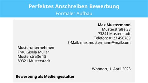 Perfektes Anschreiben Bewerbung Tipps Beispiele Muster Mit Video