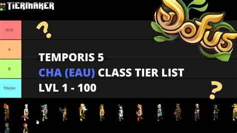 Temporis V Chance Eau Class Tier List Lvl Rush Dofus Youtube