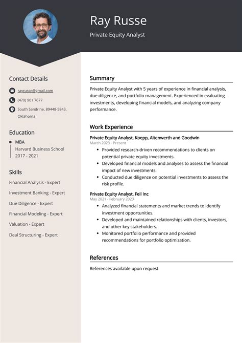 Private Equity Analyst Resume Examples Template 20 Tips