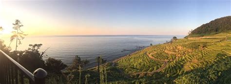 Senmaida Rice Fields A Hillside Of Terraced Rice Fields Along The Sea