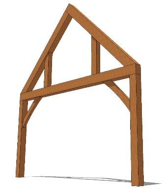 Queen Post Truss - Timber Frame HQ