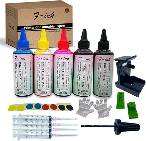 F Ink 500ml Ink Refill Kits Compatible With Hp Inkjet 67 And 67xl Ink Cartridgeswork With Envy