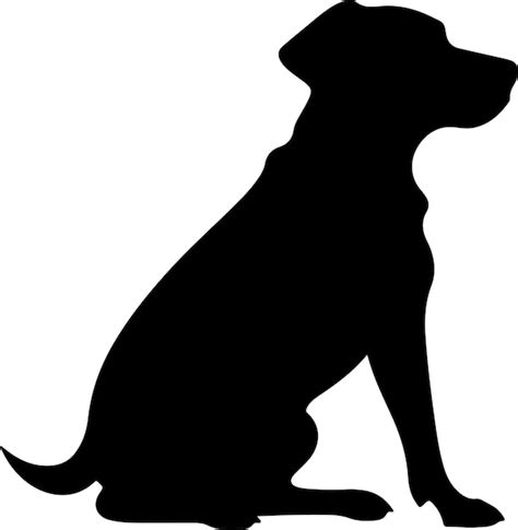 Premium Vector Dog Silhouette Vector Illustration White Background