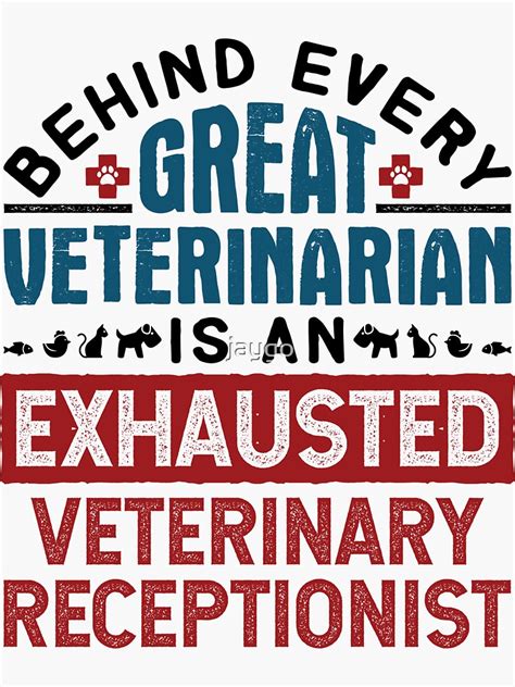 Exhausted Veterinary Receptionist Funny Veterinarian Front Desk Sticker By Jaygo Redbubble