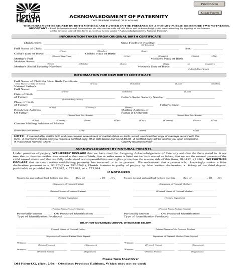 Acknowledgement Of Paternity Fill Out And Sign Printable Pdf Template Images