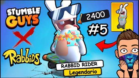 JUGANDO STUMBLE GUYS X RABBIDS HASTA CONSEGUIR LA SKIN RABBID DORADO