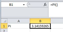 Pi En Excel