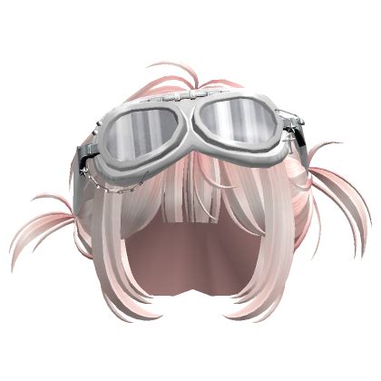 Mini Pigtails W Y2K Punk Goggles Baby Pink Roblox