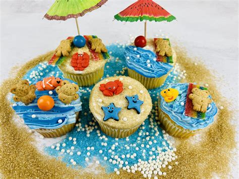 Beach Themed Cupcakes Cute Easy Perfect For A Kid S Party