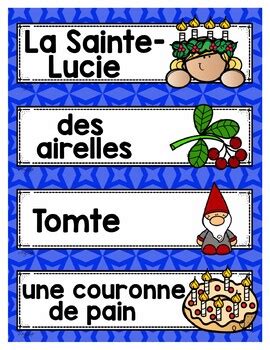 La Sainte Lucie FRENCH Word Wall By Peg Swift French Immersion TpT