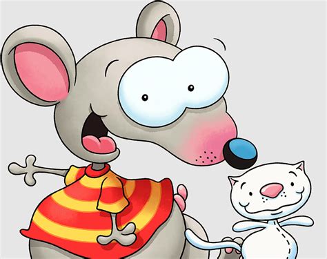 Toopy And Binoo Chalk Paint Treehouse Tv Muroidea Animated Series Rodent Pest Mouse