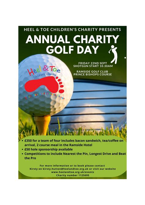 Charity Golf Day Sept 2023 Heel And Toe Childrens Charity