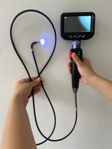 Portable Handheld Video Inspection Borescope With 2 Way Articulations