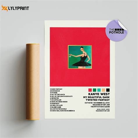 Kanye West Poster My Beautiful Dark Twisted Fantasy Album Cover