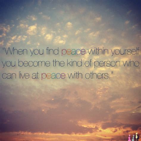 Finding Peace Within Yourself Picture Quotes