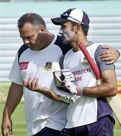 Dav Whatmore Chats With Khaled Mashud The Nets At Bogra ESPNcricinfo