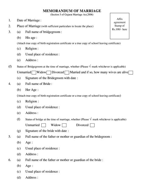 In Memorandum Of Marriage Fill And Sign Printable Template Online