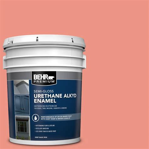 BEHR PREMIUM 5 Gal P180 4 Guava Jelly Urethane Alkyd Semi Gloss