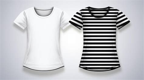 Premium Vector | A white and black striped shirt with a black and white ...
