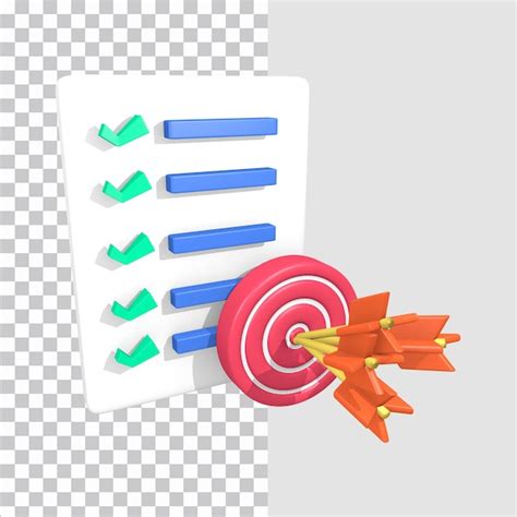 Premium Psd Task Target D Object Icon