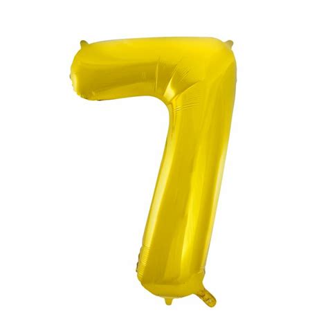 Ballon géant chiffre 7 aluminium doré 86 cm Ballons Ballons chiffres