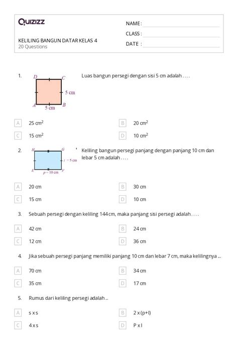 24 Soal Bangun Datar Pics
