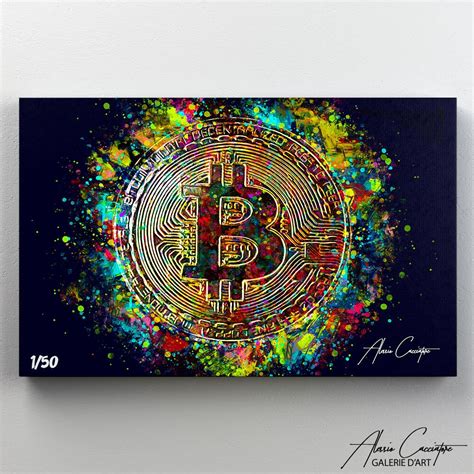 Bitcoin Colorful Wall Art Paintings Mid Century Modern Wall - Etsy