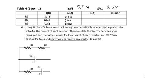 Solved Using Kirchoffs Rules Construct Enough