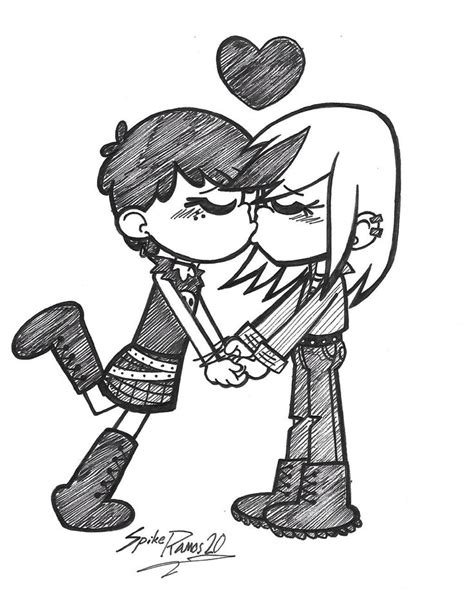 Commission Sam X Luna Kiss By Spikeramos On Deviantart In 2021 The Loud House Luna Loud