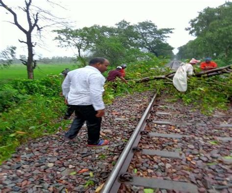 Indian Railways बाराबंकी में रेलवे ट्रैक पर गिरा पेड़ दुर्घटनाग्रस्त ...