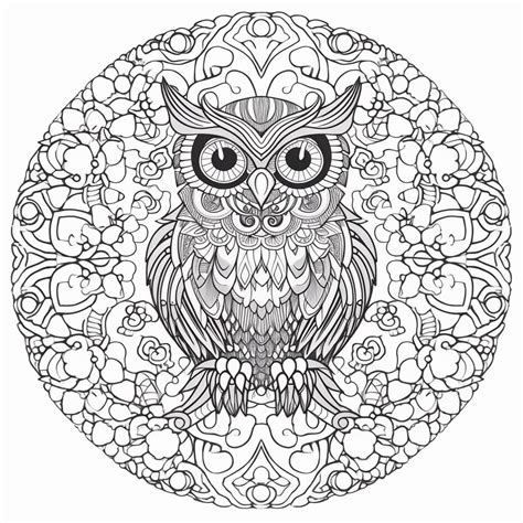 Coloriage Chouette Mandala Francais Rapide