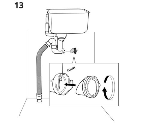 IKEA LILLVIKEN Water Trap/Strainer 1 Bowl Installation Guide