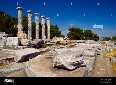 Temple of Athena, Priene, Turkey Stock Photo - Alamy