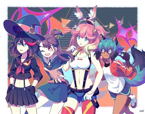 The Girls Of Studio Trigger Personajes De Anime Ideas De Personajes