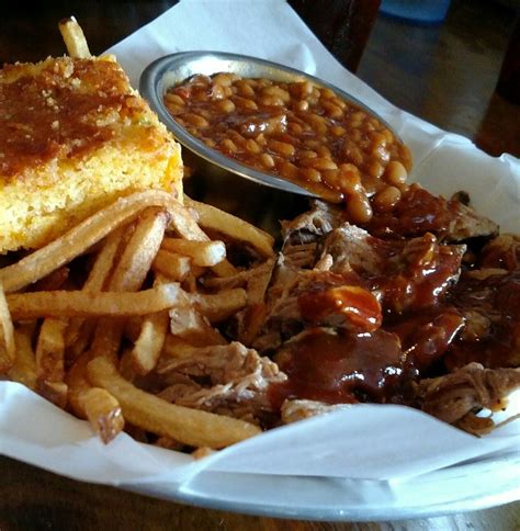 Delicious Pulled Pork Plate At Miss Kims Bbq