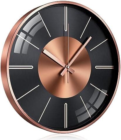 Amazon de Tebery 30cm 12 Modern Wanduhr Rosegold ohne Tickgeräusche