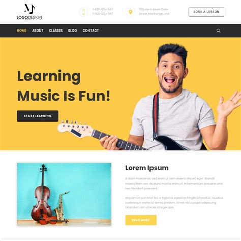 Musician Website Template February 2024