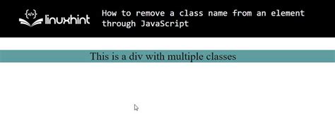 How To Remove A Class Name From An Element Through Javascript Devsday Ru